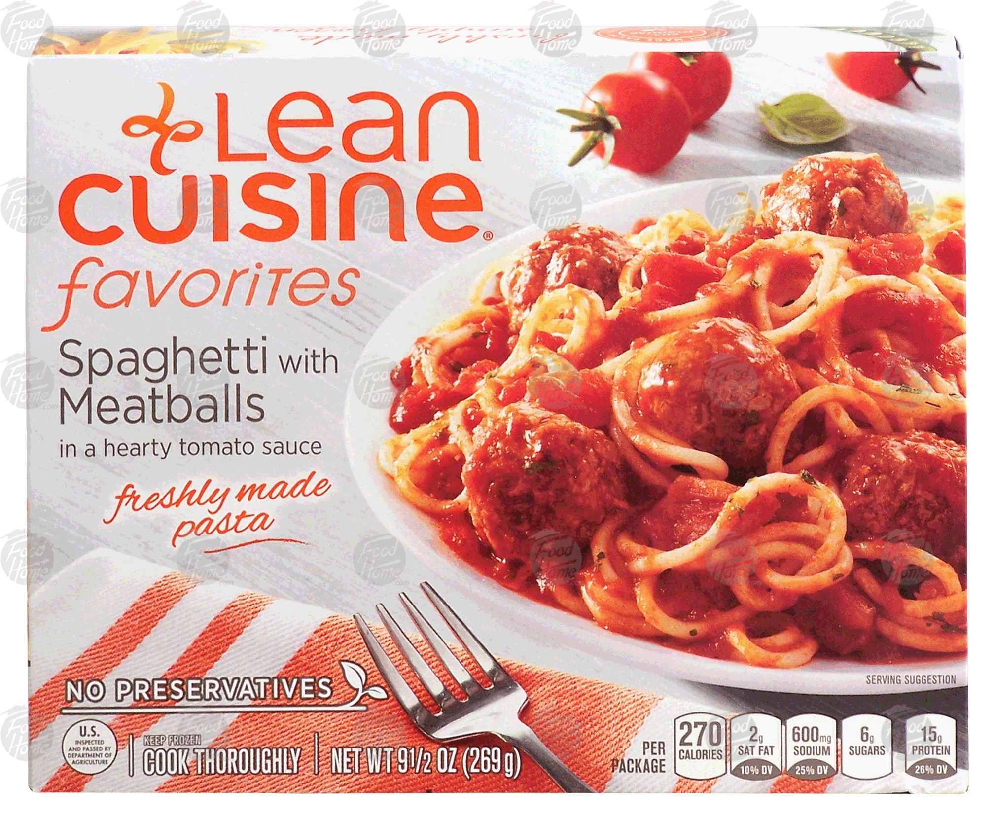 Stouffer's Lean Cuisine favorites; spaghetti with meatballs in a hearty tomato sauce Full-Size Picture